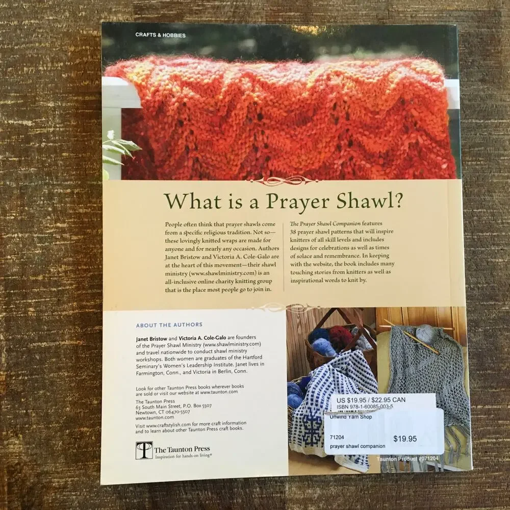 Prayer Shawl Companion: 38 Knit Designs Hardcover Book Patterns Wrap Stole Warm